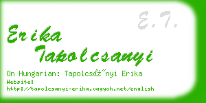 erika tapolcsanyi business card